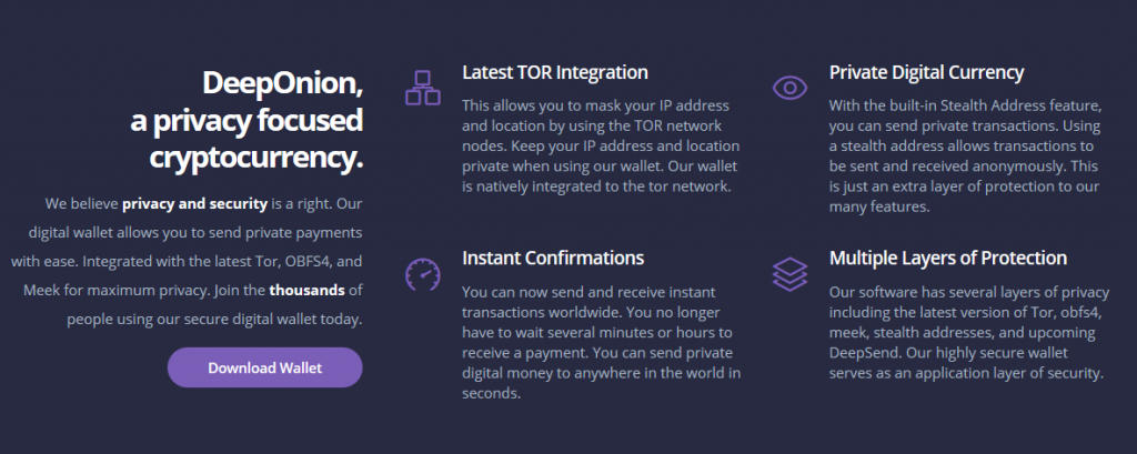 what exchange deep onion crypto