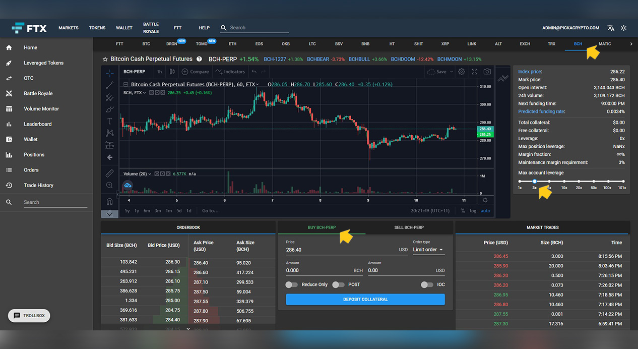 bitcoin exchange using bch