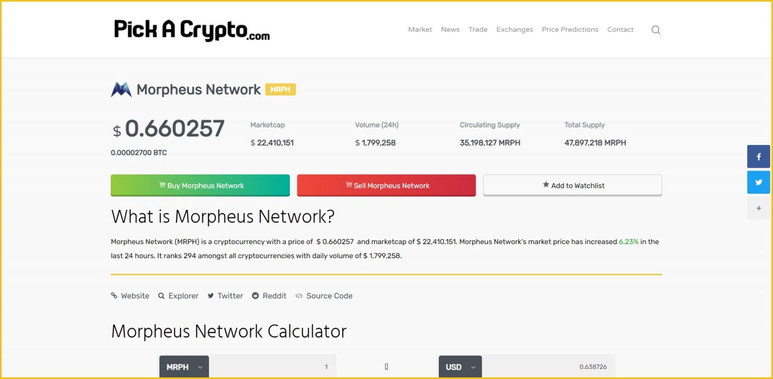 morpheus crypto price prediction