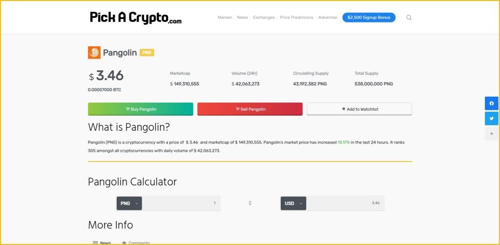 pangolin crypto price prediction